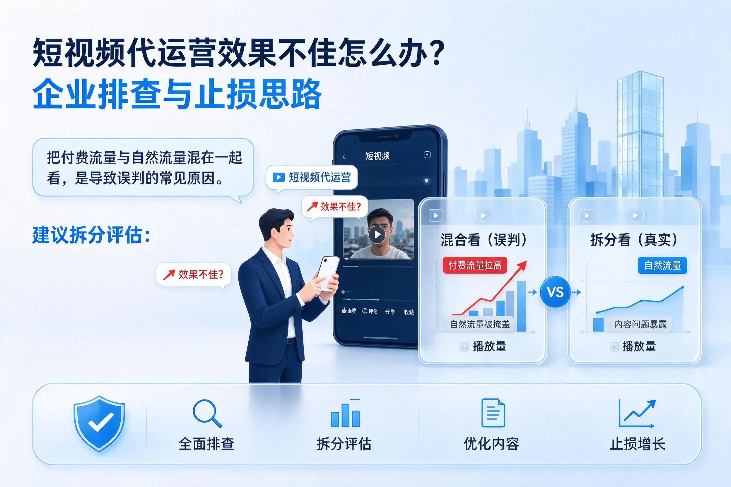 短视频代运营效果不佳怎么办？丹东企业排查与止损思路