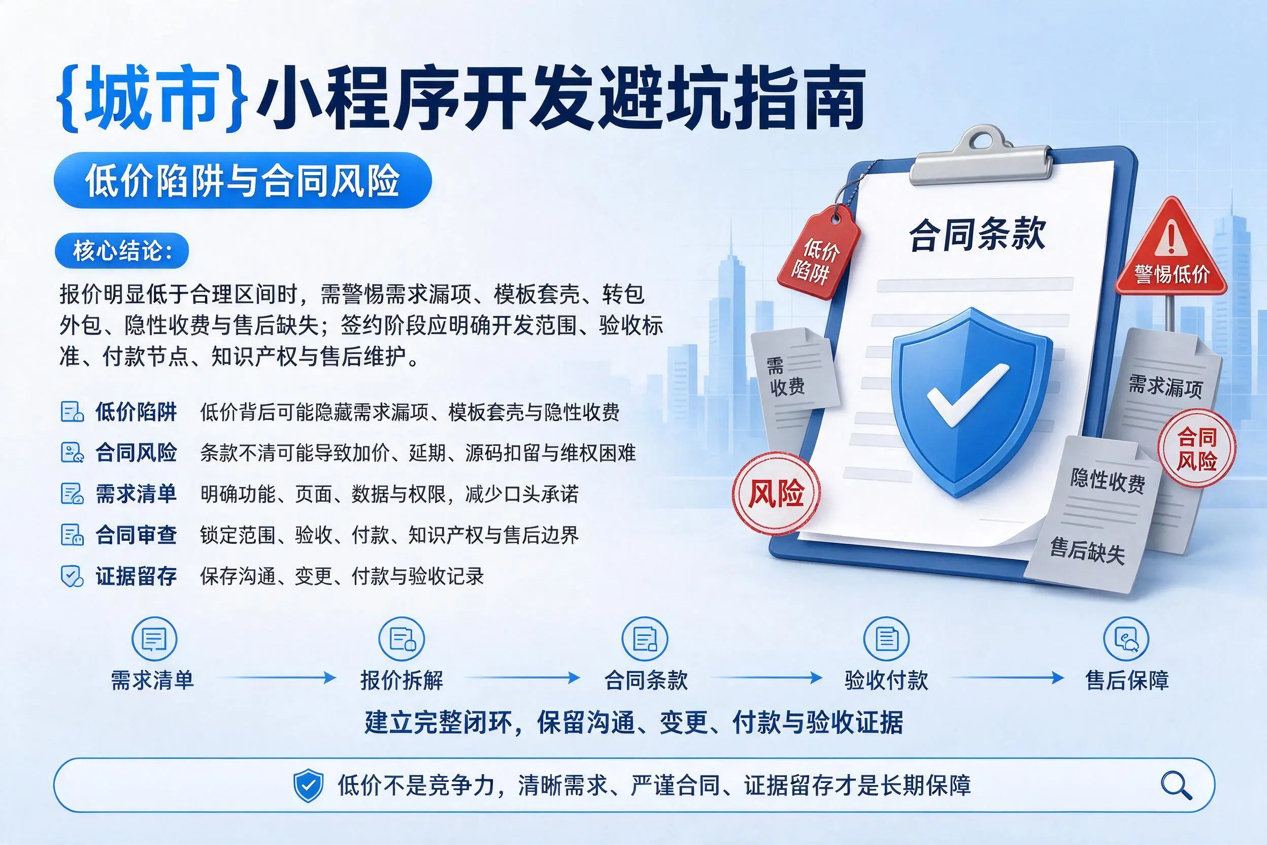 丹东小程序开发避坑指南：低价陷阱与合同风险