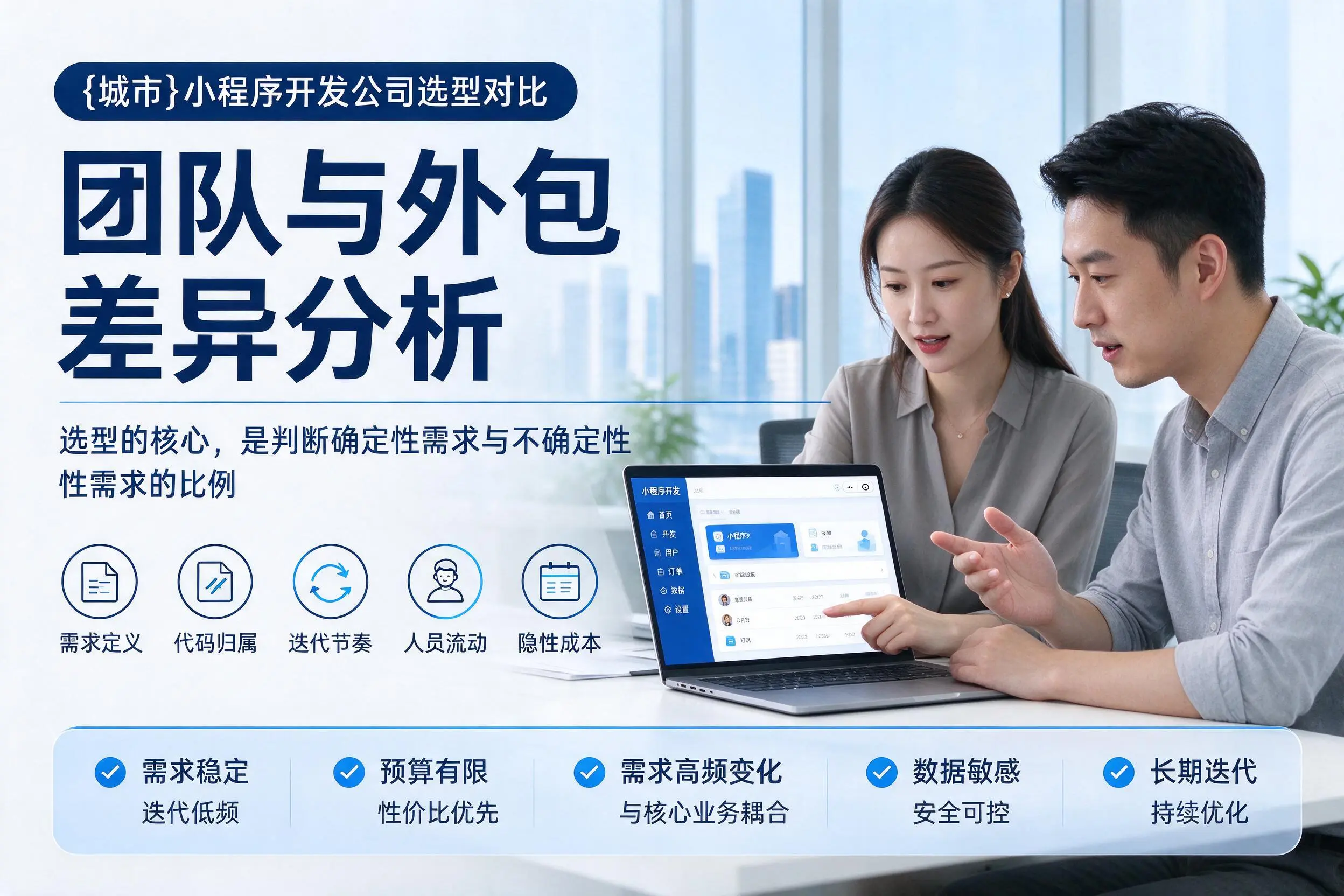 丹东小程序开发公司选型对比：团队与外包差异分析