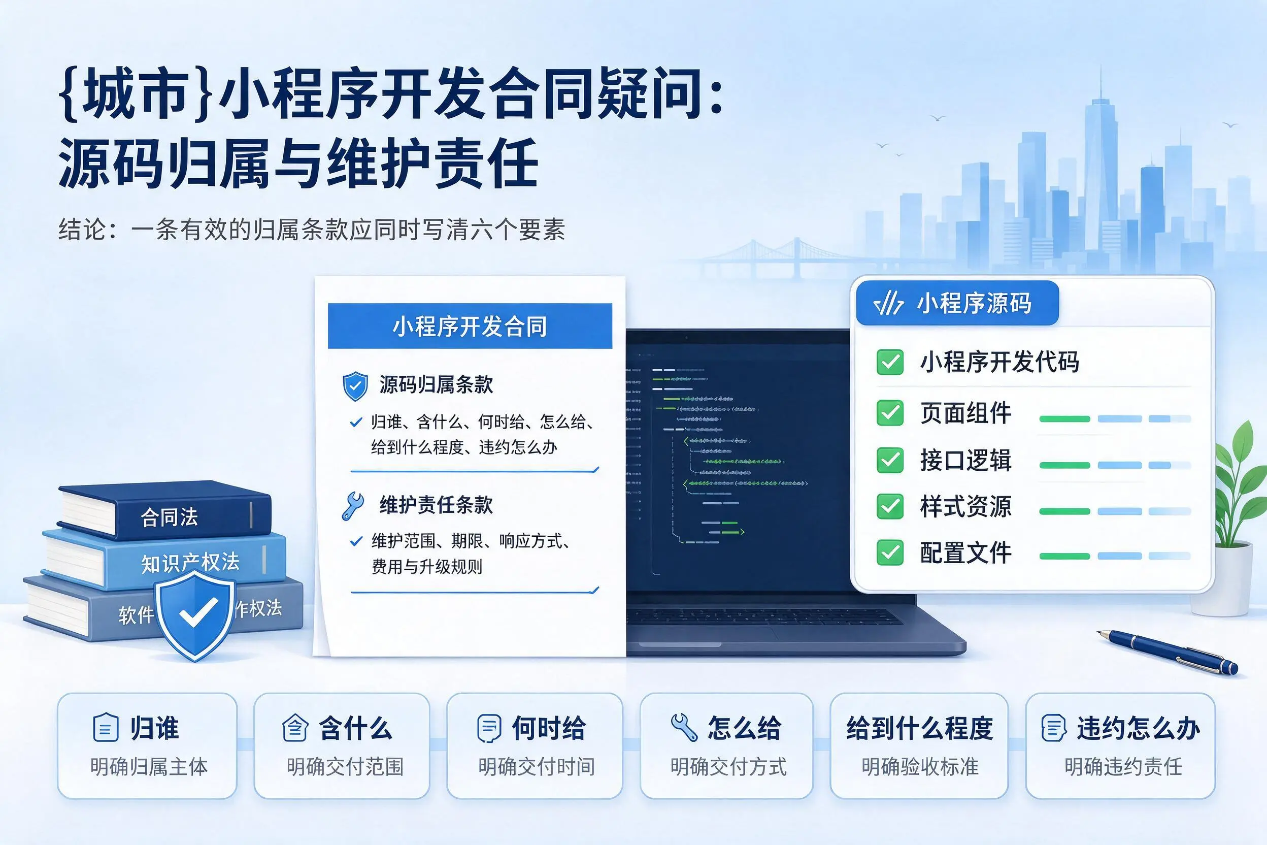 丹东小程序开发合同疑问:源码归属与维护责任