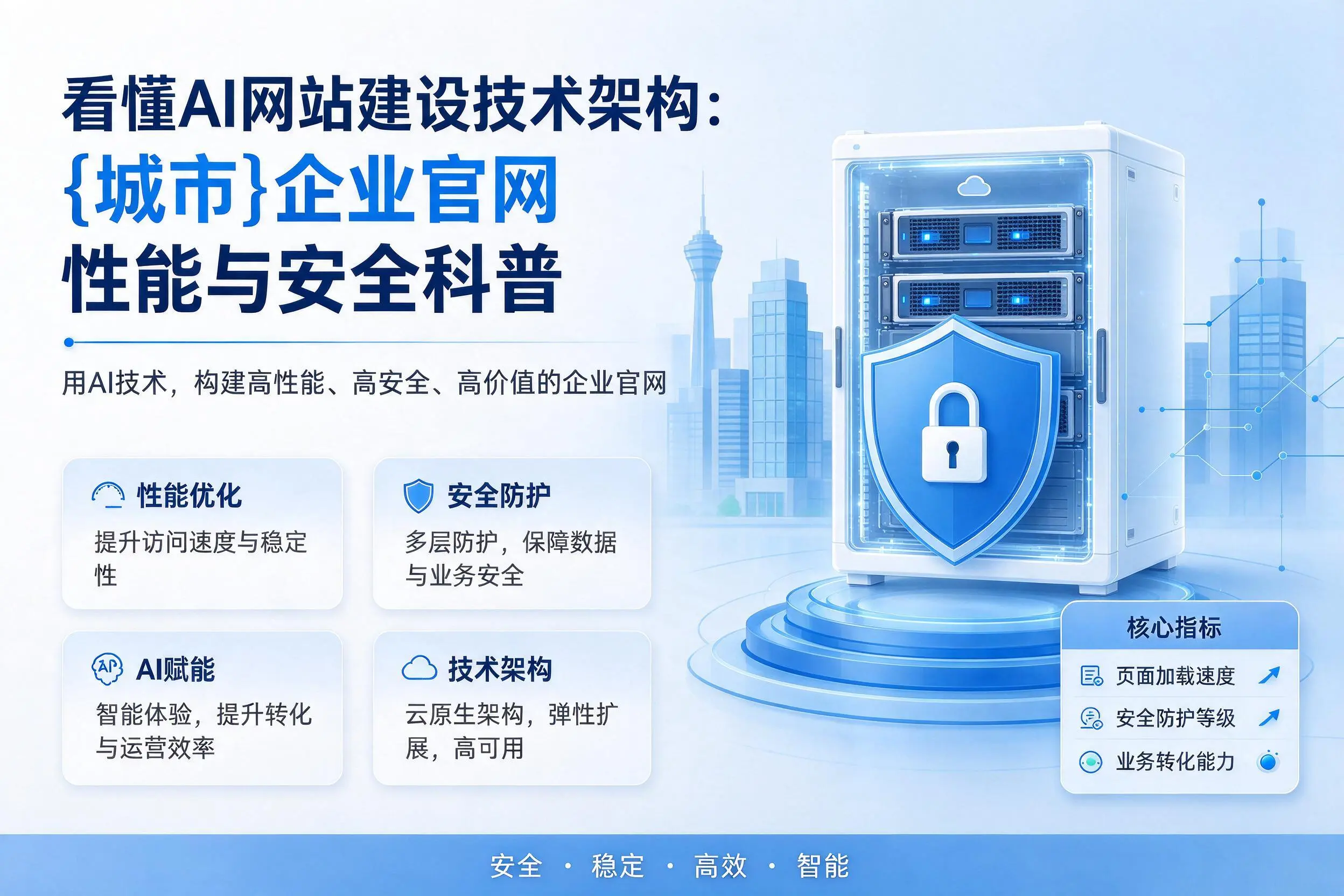 看懂AI网站建设技术架构:丹东企业官网性能与安全科普