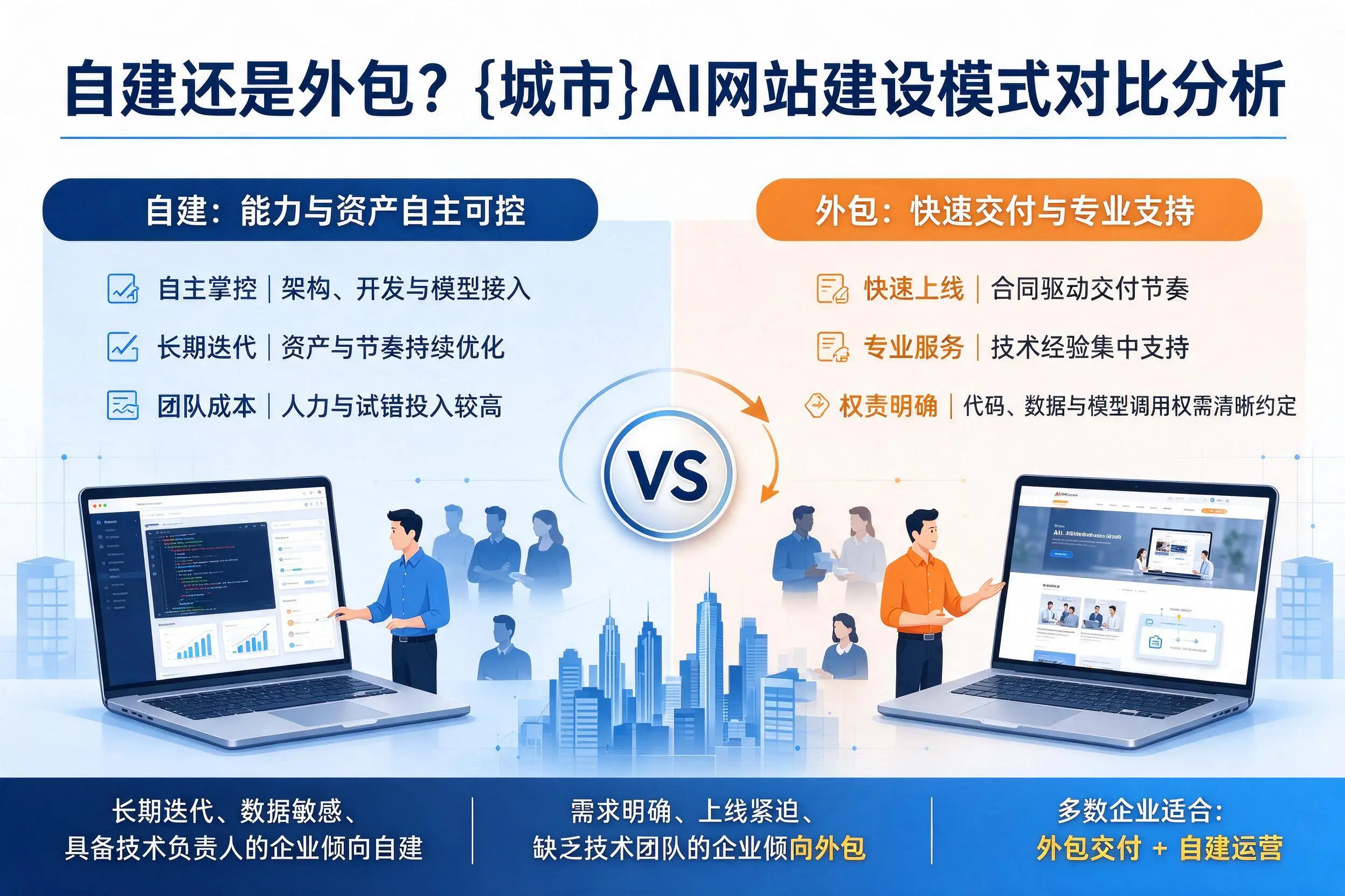 自建还是外包？丹东AI网站建设模式对比分析