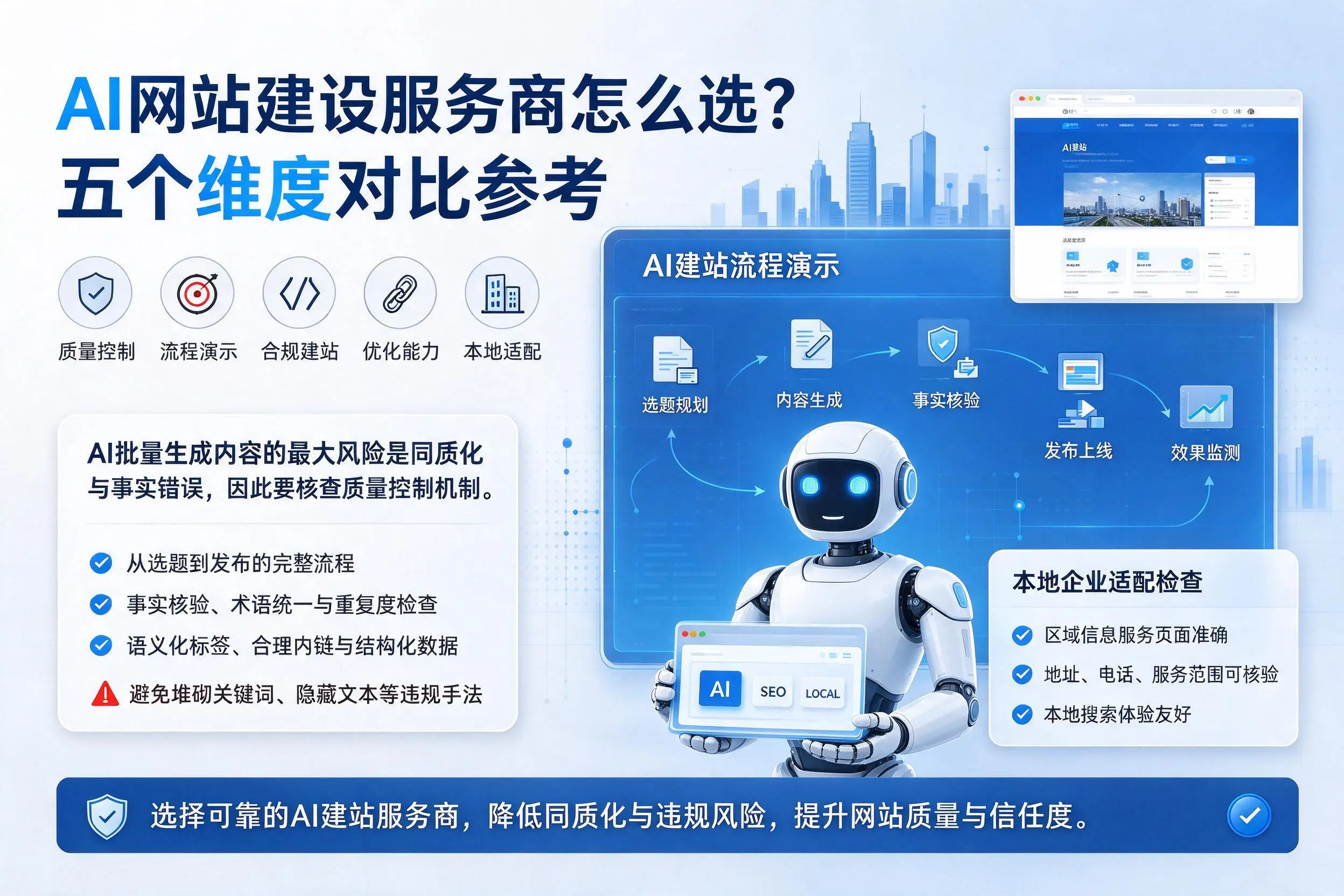 丹东AI网站建设服务商怎么选？五个维度对比参考