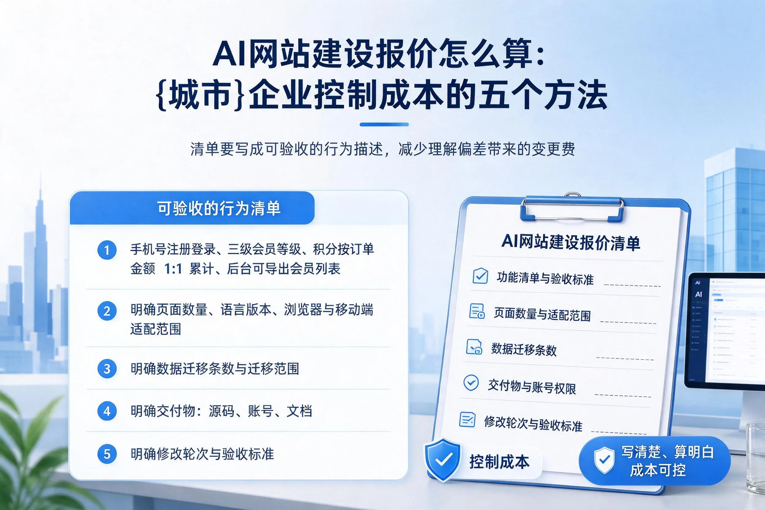 AI网站建设报价怎么算：丹东企业控制成本的五个方法